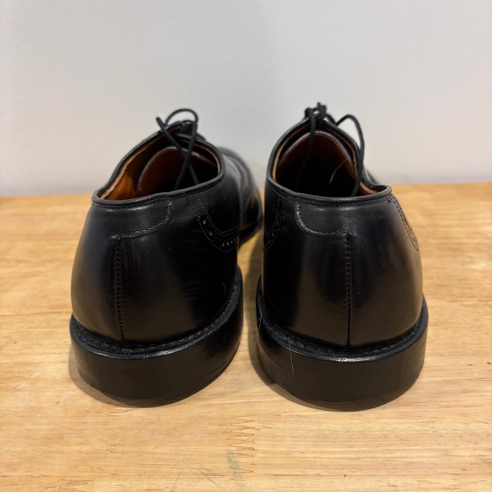 Allen Edmonds Chester Wingtip Oxford Mens Black size 11 B Leather Brogue Shoes - Picture 4 of 7